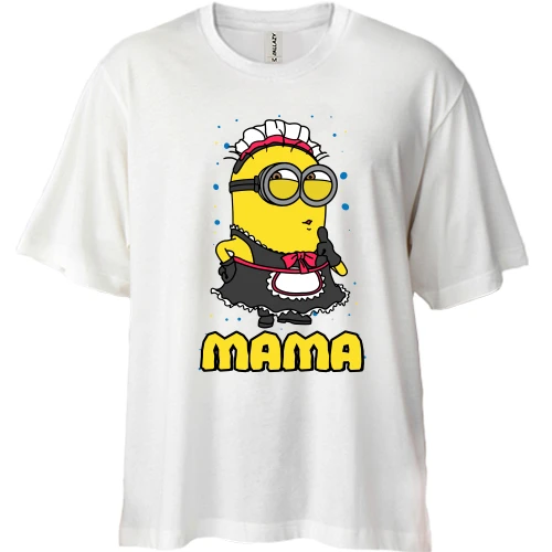 Футболка двунитка Oversize с миньоном (Мама)