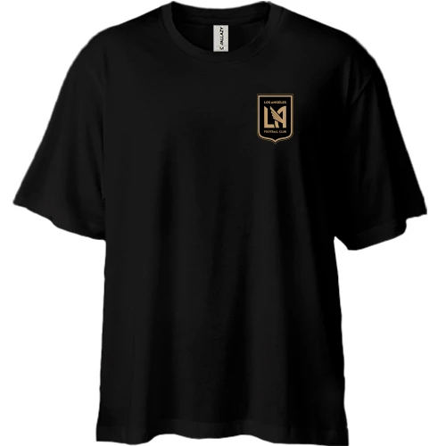 Футболка двонитка Oversize, Чорний, ФК Лос-Анджелес
