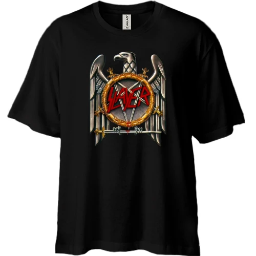 Футболка двунитка Oversize Slayer (с орлом)