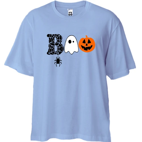 Футболка двунитка Oversize, Синий, Boo! (2)