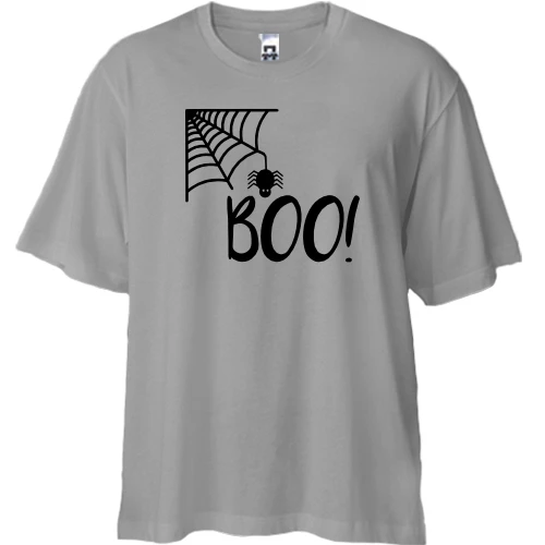 Футболка двунитка Oversize, Серый, Boo!