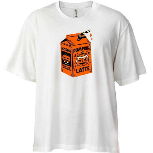 Футболка двунитка Oversize Pumpkin Latte