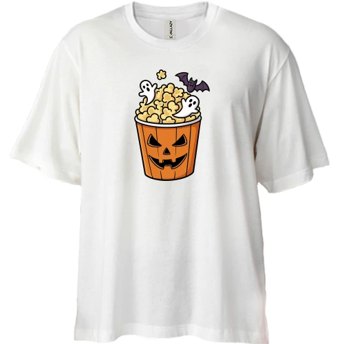 Футболка двонитка Oversize Попкорн (Helloween)