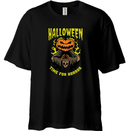 Футболка двонитка Oversize Halloween - Time for Horror