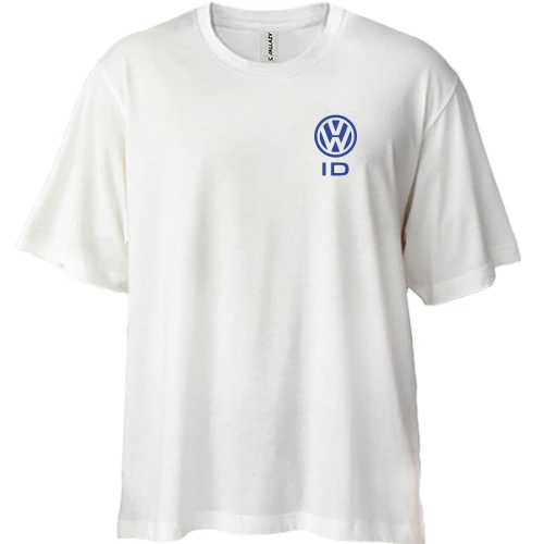 Футболка двонитка Oversize, Білий, Volkswagen ID