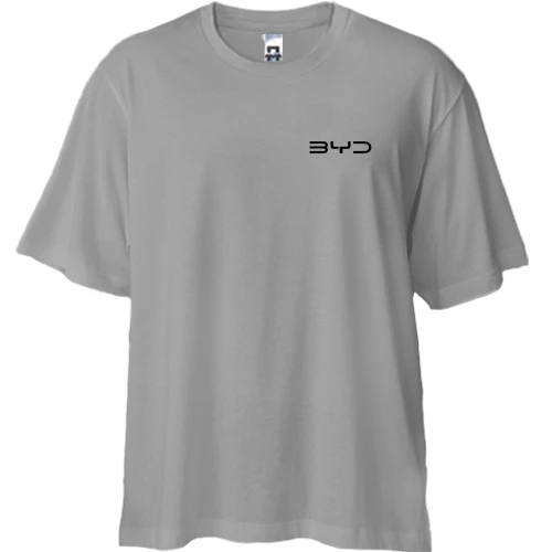 Футболка двонитка Oversize, Сірий, BYD