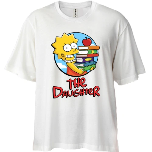 Футболка двонитка Oversize The Daughter (Сімпсони)