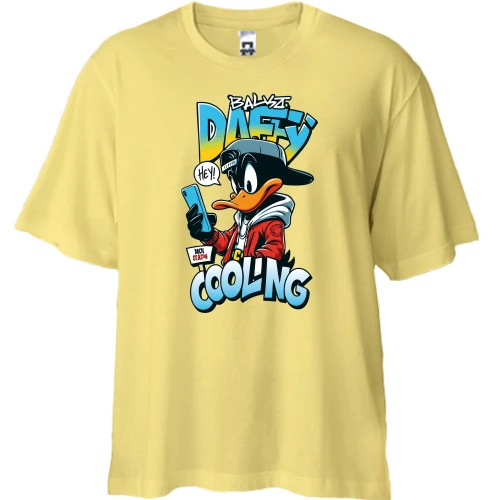 Футболка двунитка Oversize, Желтый, Daffy Cooling
