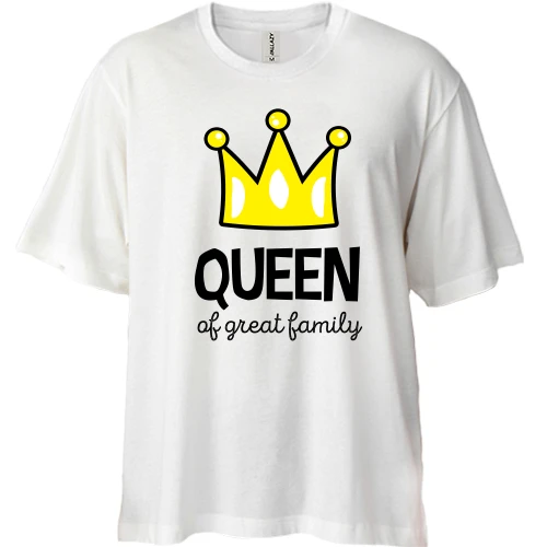 Футболка двонитка Oversize Queen af great family