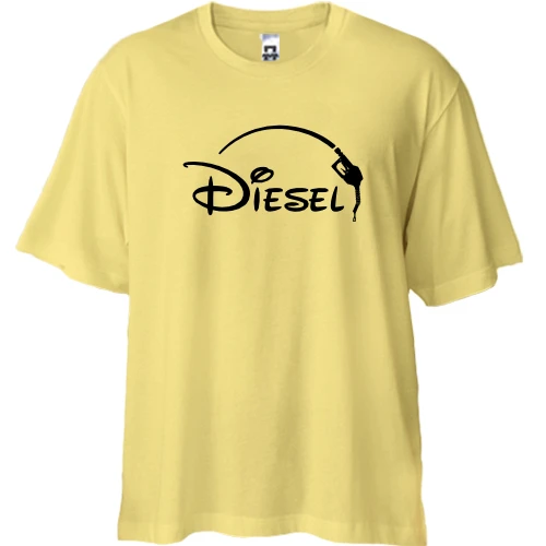 Футболка двунитка Oversize Diesel (Disney Style)