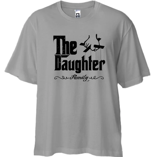 Футболка двунитка Oversize, Серый, The daughter (family)