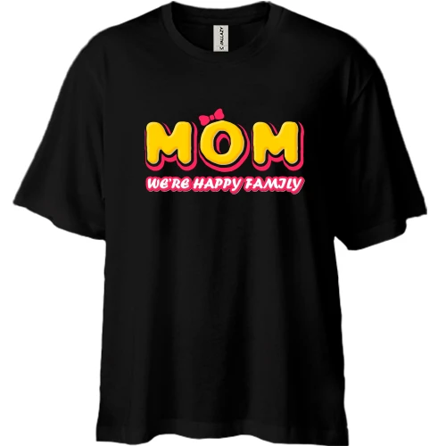 Футболка двонитка Oversize Mom we`re happy family