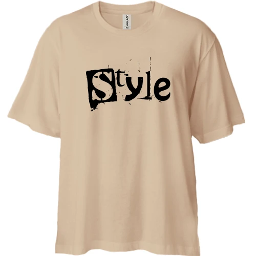 Футболка двунитка Oversize, Белый, Style