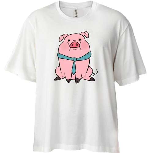 Футболка двунитка Oversize, Белый, Пухля