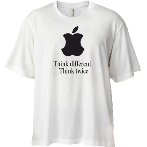 Футболка двонитка Oversize Apple - Think twice