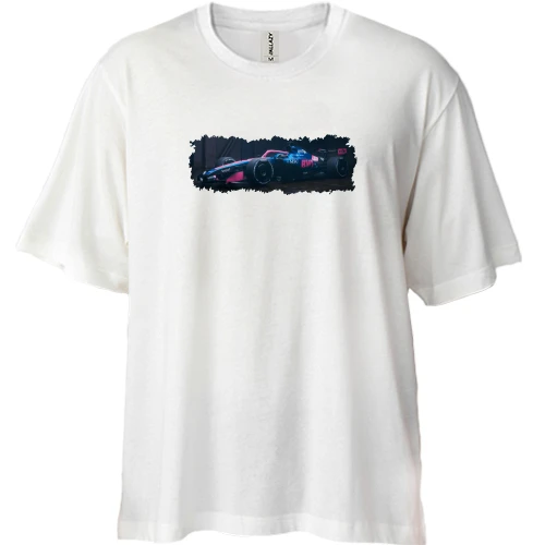Футболка двунитка Oversize, Белый, Alpine F1