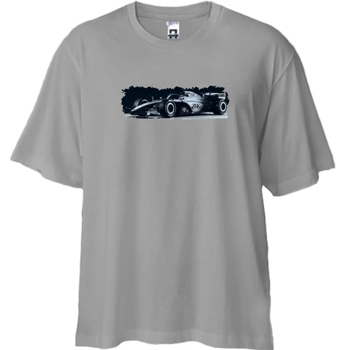 Футболка двунитка Oversize, Серый, Cadillac F1