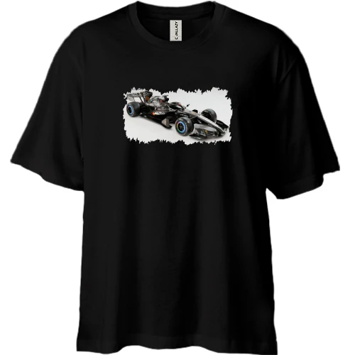 Футболка двунитка Oversize, Черный, McLaren F1 (2)