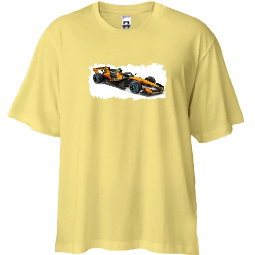 Футболка двунитка Oversize, Желтый, McLaren F1