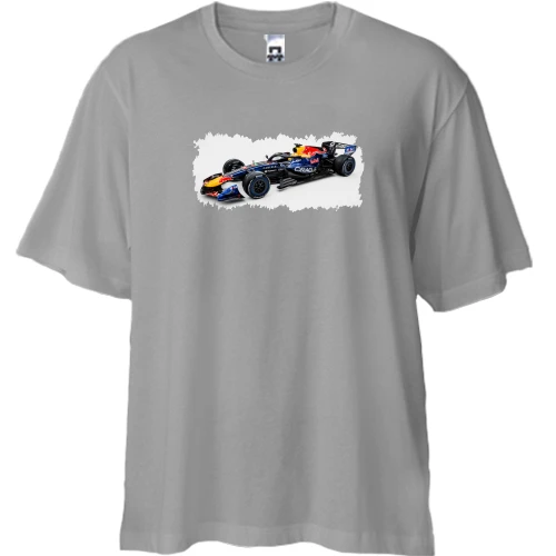 Футболка двунитка Oversize, Серый, Red Bull F1