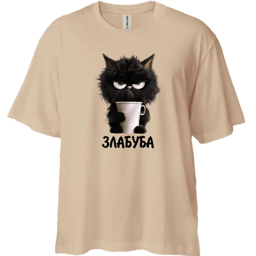 Футболка двунитка Oversize, Белый, Злабуба