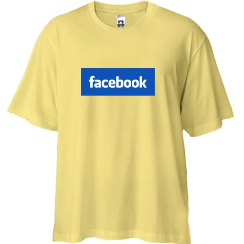 Футболка двунитка Oversize с логотипом Facebook