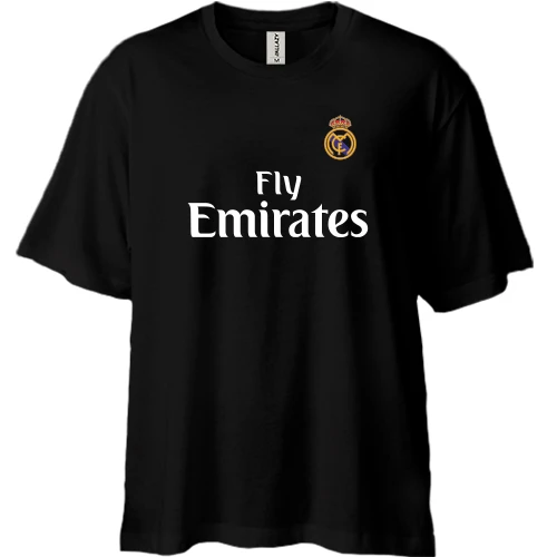 Футболка двонитка Oversize, Чорний, Real
