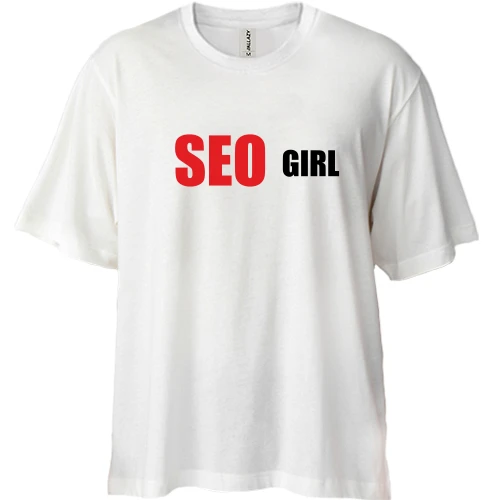 Футболка двунитка Oversize, Белый, SEO girl