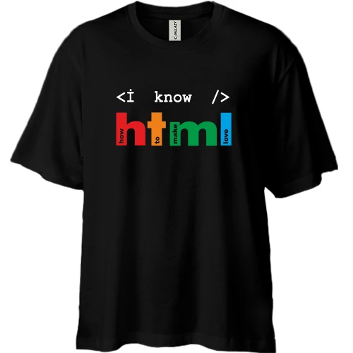 Футболка двонитка Oversize Я знаю html