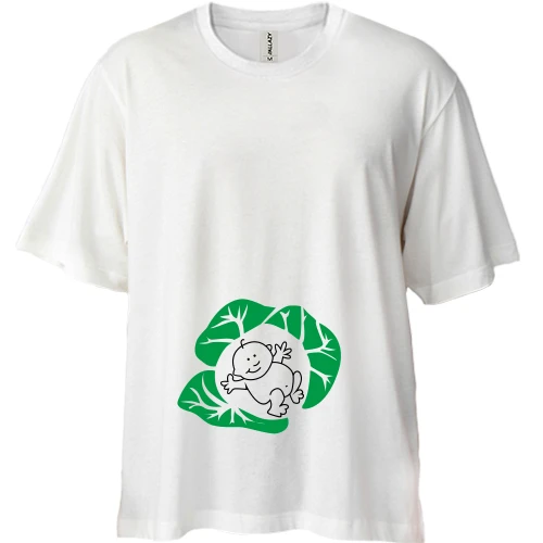 Футболка двонитка Oversize Малюк в капусті