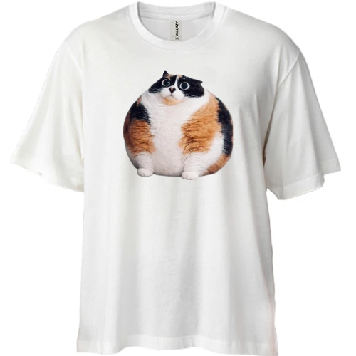 Футболка двонитка Oversize, Білий, Котість