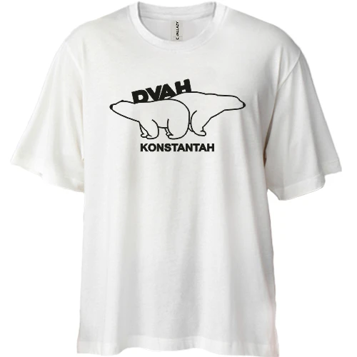 Футболка двунитка Oversize, Белый, "Dvah Konstah"