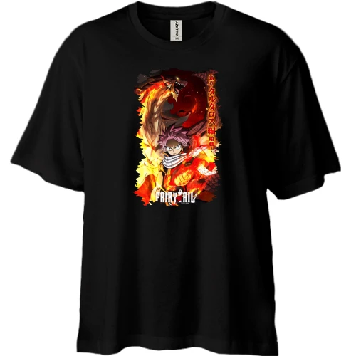 Футболка двунитка Oversize, Черный, Fairy Tail Poster