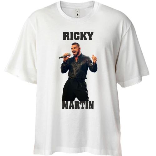 Футболка двунитка Oversize Ricky Martin - livin' la vida loca
