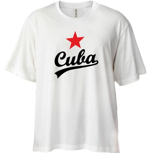 Футболка двонитка Oversize, Білий, Куба - Cuba
