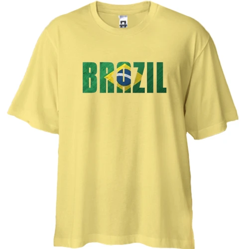 Футболка двунитка Oversize BRAZIL