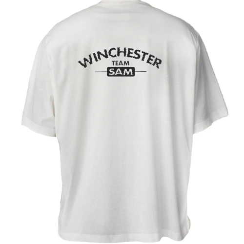 Футболка двунитка Oversize, Белый, "Winchester Team - Sam"