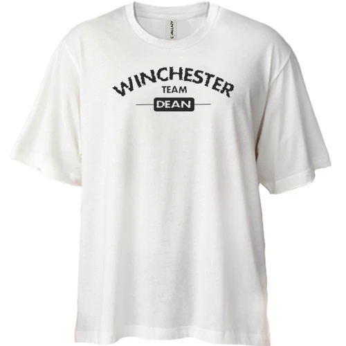 Футболка двунитка Oversize, Белый, "Winchester Team - Dean"