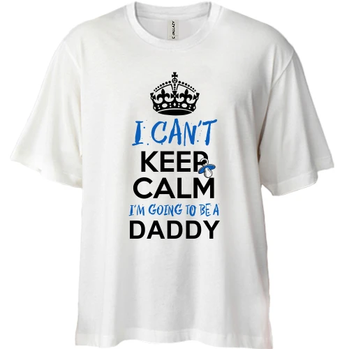 Футболка двонитка Oversize, Білий, i`m going to be a daddy