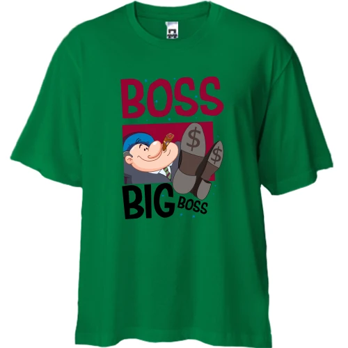 Футболка двунитка Oversize Boss, big boss