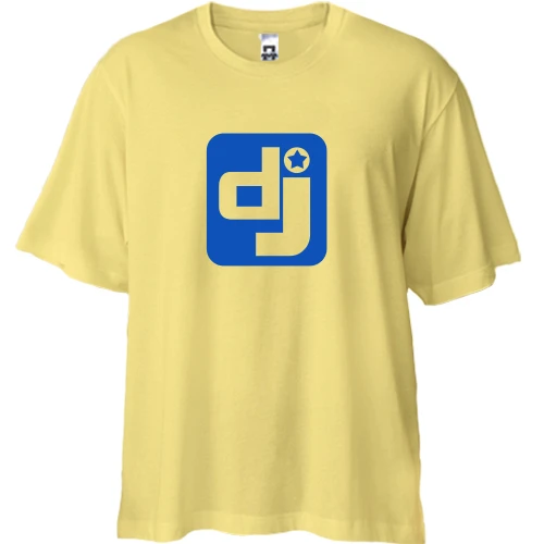 Футболка двунитка Oversize, Желтый, DJ