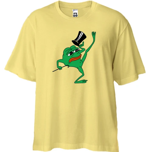 Футболка двунитка Oversize, Желтый, pepe the frog