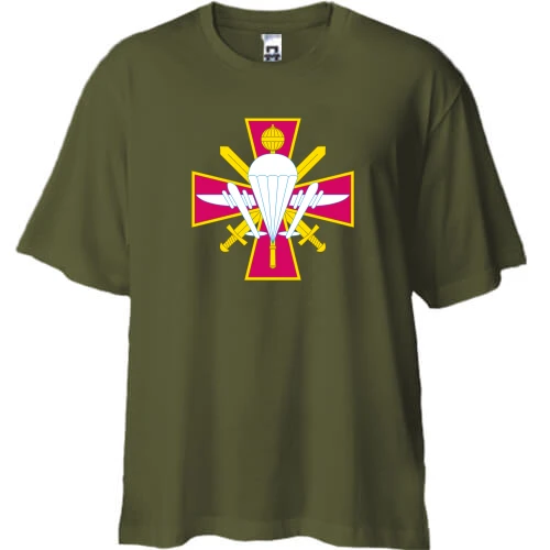 Футболка двонитка Oversize, Хакі, Аеромобільна бригада України