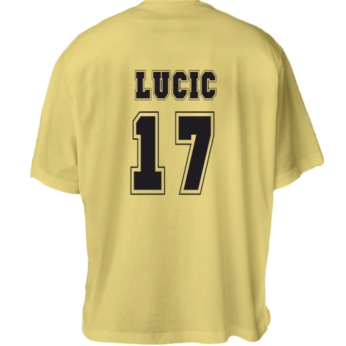 Футболка двунитка Oversize, Желтый, Milan Lucic