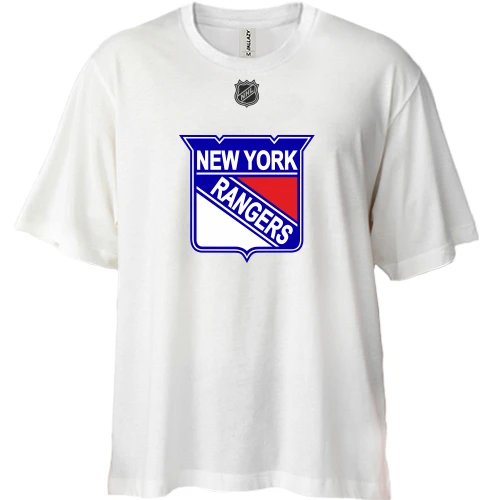 Футболка двонитка Oversize New York Rangers