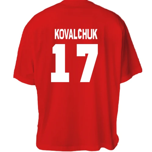 Футболка двунитка Oversize, Красный, Ilya Kovalchuk
