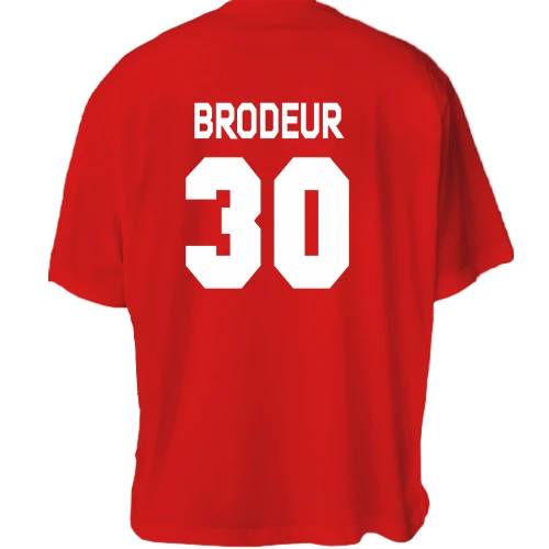 Футболка двонитка Oversize, Червоний, Martin Brodeur
