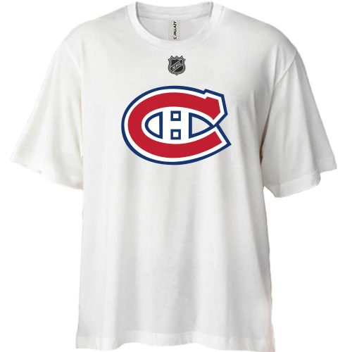 Футболка двонитка Oversize, Червоний, Montreal Canadiens