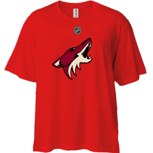 Футболка двунитка Oversize, Красный, Phoenix Coyotes