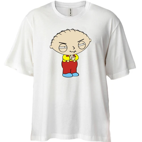Футболка двунитка Oversize, Белый, Family guy (15)
